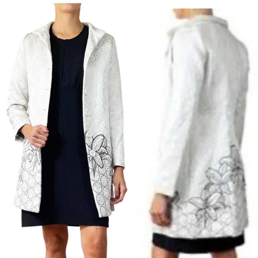 Desigual Floral Embroidered / Quilted Coat * Abrig Raquel (US 6/EUR 40)